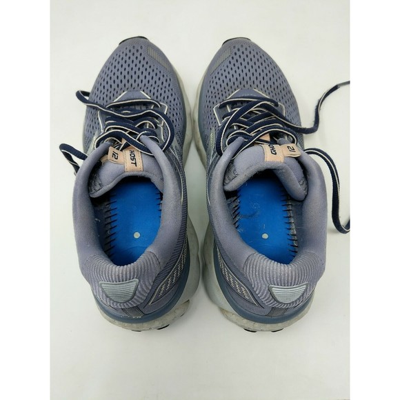 Brooks Ghost 12 Womens 1203051B086 Gray Running Jogging Shoes Sneaker Size 6.5 B - Picture 9 of 10
